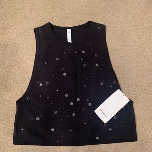 NWT! Lululemon Muscle Love Tank in Black with Lulu embossed symbols on tank
